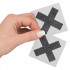 Copri capezzoli adesivi a forma di X colore nero con glitter - 0