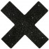 Copri capezzoli adesivi a forma di X colore nero con glitter - 1