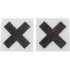 Copri capezzoli adesivi a forma di X colore nero con glitter - 2