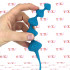 2 Catene Anale da 5 Bulbi Progressivi 20,5 x 2,8 e 20,5 x 3,3 cm. in Silicone Rosa e Azzurro - 5