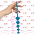 2 Catene Anale da 5 Bulbi Progressivi 20,5 x 2,8 e 20,5 x 3,3 cm. in Silicone Rosa e Azzurro - 0