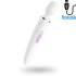 Satisfyer Wand-er Women Massaggiatore in Silicone Bianco 34 x 5,5 cm. Ricaricabile con USB - 0