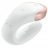 Double Love Vibratore per Coppia in Silicone con Telecomando e APP Ricaricabile USB Bianco - 3
