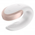 Double Love Vibratore per Coppia in Silicone con Telecomando e APP Ricaricabile USB Bianco - 1