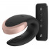 Satisfyer Double Love Vibratore per Coppia in Silicone con Telecomando Wireless e APP Ricaricabile USB Nero - 1
