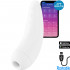 Satisfyer Curvy 2+ Stimolatore per Clitoride con Onde di Pressione in Silicone Bianco - 0