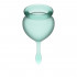 Satisfyer Feel Good Set di 2 Coppette Mestruali in Silicone di Grado Medicale 15 e 20 ml. Verde - 2