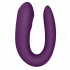 Satisfyer Double Joy Vibratore per Coppia in Silicone Controllabile con APP Ricaricabile USB Viola - 5