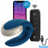 Satisfyer Double Love Vibratore per Coppia in Silicone con Telecomando Wireless e APP Ricaricabile USB Blu - 0