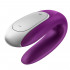 Satisfyer Double Fun Vibratore per Coppia in Silicone con Telecomando Wireless e APP Ricaricabile USB Viola - 1