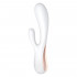 Vibratore Rabbit in Silicone 20,4 x 4,4 cm. Bianco Ricaricabile con USB e APP Gratuita - 1
