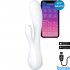 Vibratore Rabbit in Silicone 20,4 x 4,4 cm. Bianco Ricaricabile con USB e APP Gratuita - 0
