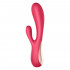 Satisfyer Mono Flex Vibratore Rabbit in Silicone 20,4 x 4,4 cm. Rosso Ricaricabile con USB e APP Gratuita - 2