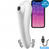 Satisfyer Dual Pleasure Vibratore e Stimolatore con Onde di Pressione 2 in 1 in Silicone Bianco Ricaricabile USB - 0