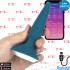 Cuneo Anale con APP Vibrante in Silicone 13,5 x 3,3 cm. BLU  Ricaricabile USB - 0