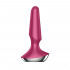 Satisfyer Plug-ilicious 2 Cuneo Anale Vibrante in Silicone 13,5 x 3 cm. Fucsia con APP Ricaricabile USB - 1