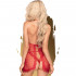 Babydoll con Ricami in Pizzo e Perizoma Incluso Rosso - Hot Baby - 1