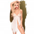 Babydoll con Ricami in Pizzo e Perizoma Incluso Bianco - Sweet Night - 0