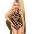 Body Sensuale con Collo Alto ed Effetto Simmetrico Nero - Hot Body - 0