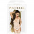 Bodystocking Ricamato con Spalline Fini ed Effetto Reggi Calze Bianco - Magic Cross - 2