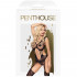 Bodystocking Minimal a Rete con Effetto Reggi Calze Nero - Legs & Laces - 2