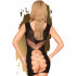 Mini Abito Sensuale Semi Trasparente con Rete a Maglia Larga Nero - Black Surprise - 1