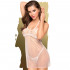 Babydoll Vedo / Non Vedo con Ricami in Pizzo Bianco e Tanga incluso - Tutta Tua - 0