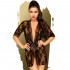 Kimono Sexy con Ricami in Pizzo e Perizoma Incluso Nero - Oriental Night - 0