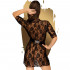 Omaggio Yoxo Kimono Sexy con Ricami in Pizzo e Perizoma Incluso Nero - Oriental Night - 1