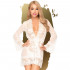 Kimono Sexy con Ricami in Pizzo e Perizoma Incluso Bianco - Hypnotic - 0