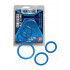 Set di 3 Anelli Fallici in Silicone BLU - 0