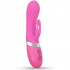Vibratore rabbit in silicone rosa con doppio motore 20 x 3,5 cm. - 1
