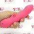 Vibratore in silicone rosa con stimolatore clitoride ricaricabile con USB 16,5 x 3 cm. - 0
