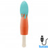 Vibratore in Silicone a Forma di Gelato 15,5 x 4 cm. Azzurro e Arancio - 0