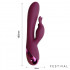 Vibratore Rabbit con Stimolatore Clitoride BROLE Rosso USB 18,5 cm - 1