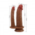 Fallo Doppio Realistico Goran con Ventosa  16 x 4,2 cm. e 15 x 2,5 cm. color Marrone - 4