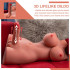 Busto Realistico LadyBoy con Dildo 17 x 4 cm, Vibrazione e Spinta Ricaricabile USB - 4