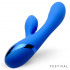 Vibratore Rabbit con Stimolatore Clitoride MARNA Blu USB 18,5 cm - 5