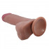 Dildo con Pelle Scorrevole 16 x 4,4 cm Mulatto - 6