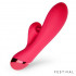 Vibratore Rabbit con Lecca Clitoride TURNA Rosso USB 18,5 cm - 4