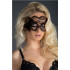 Burlesque Maschera Venetian in Pizzo Trasparente e Piume - 1