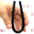 Sonda dilatatore uretra flessibile in silicone nero 24 x 0,8 cm. - 0