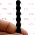 Sonda dilatatore uretra flessibile in silicone nero con 21 rilievi stimolanti 24 x 0,8 cm. - 0