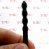 Sonda dilatatore uretra flessibile in silicone nero con 8 rilievi stimolanti 24 x 0,8 cm. - 4