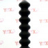 Sonda dilatatore uretra flessibile in silicone nero con 37 rilievi stimolanti 24 x 0,8 cm. - 0
