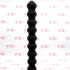 Sonda dilatatore uretra flessibile in silicone nero con 17 rilievi stimolanti 24 x 1 cm. - 0