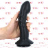 Tedd - Dildo Anale Ricurvo con Rilievi e Aggancio Vac-U-Lock 22 x 5,1 cm. Nero - 2