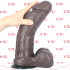 Monster Dildo XXL Gigante con Aggancio Mega-Hung 31 x 7,6 cm. Africano - 1