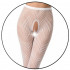 Collant sexy bianchi con ricamo a zig-zag - Taglia Unica Elasticizzata (Tg. 36-46) - 1
