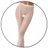 Collant sexy bianchi con ricamo a giarrettiera - Taglia unica elasticizzata (Tg. 36-46) - 0